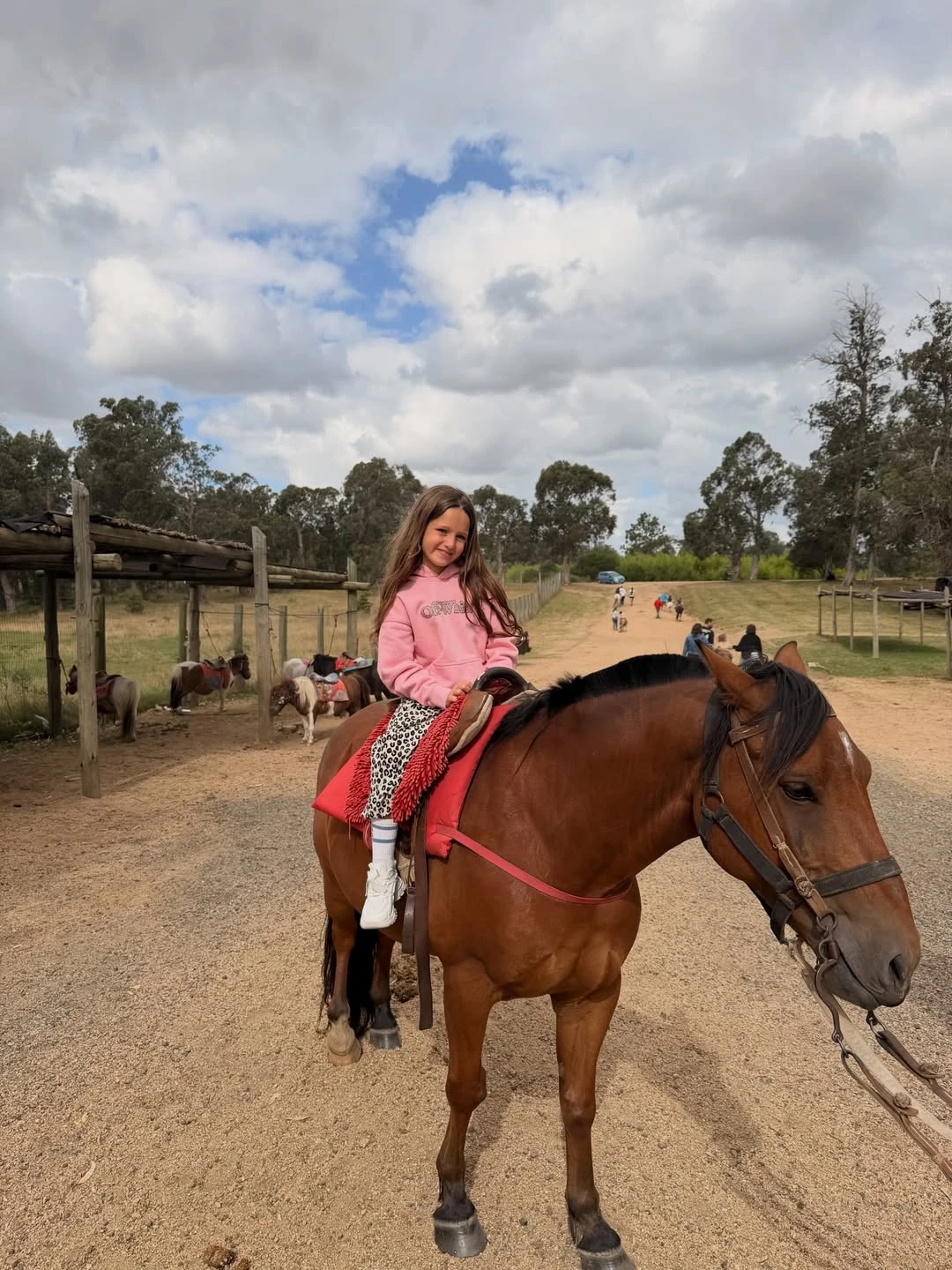 La familia realizó actividades al aire libre. Fotos: IG.