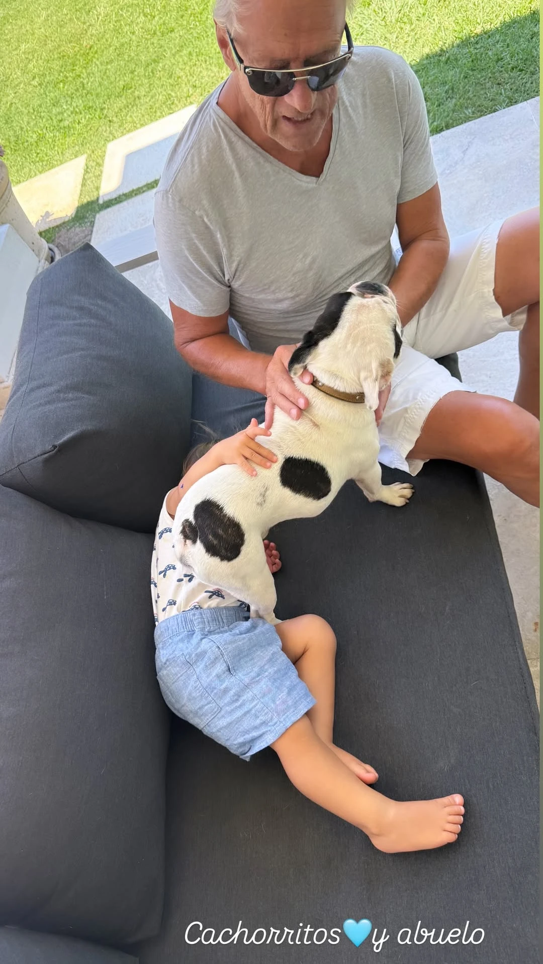 Nicole Neumann mostró la visita del abuelo materno de sus hijos y el plan distinto que eligió Indiana Cubero