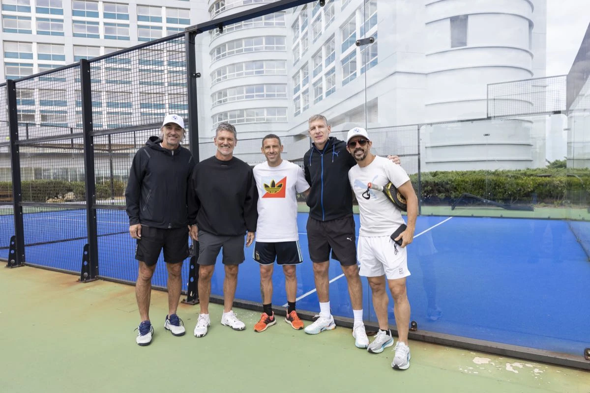 Schivi, Leo Mateu, Maxi Ridriguez, Martin Palermo y Chatruc