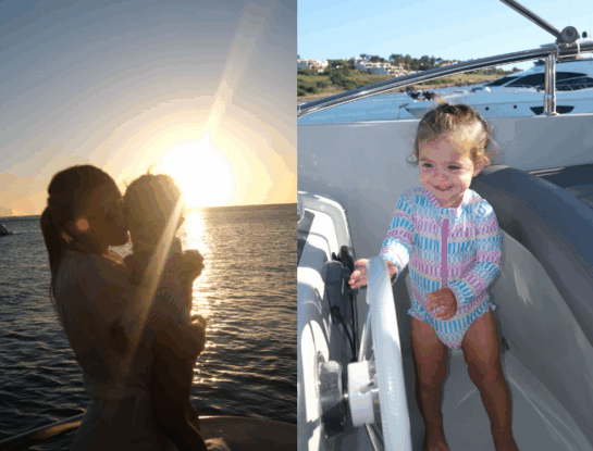 Las vacaciones de Sofi Calzetti y el Kun Agüero en familia: paseos en lancha y postales divertidas