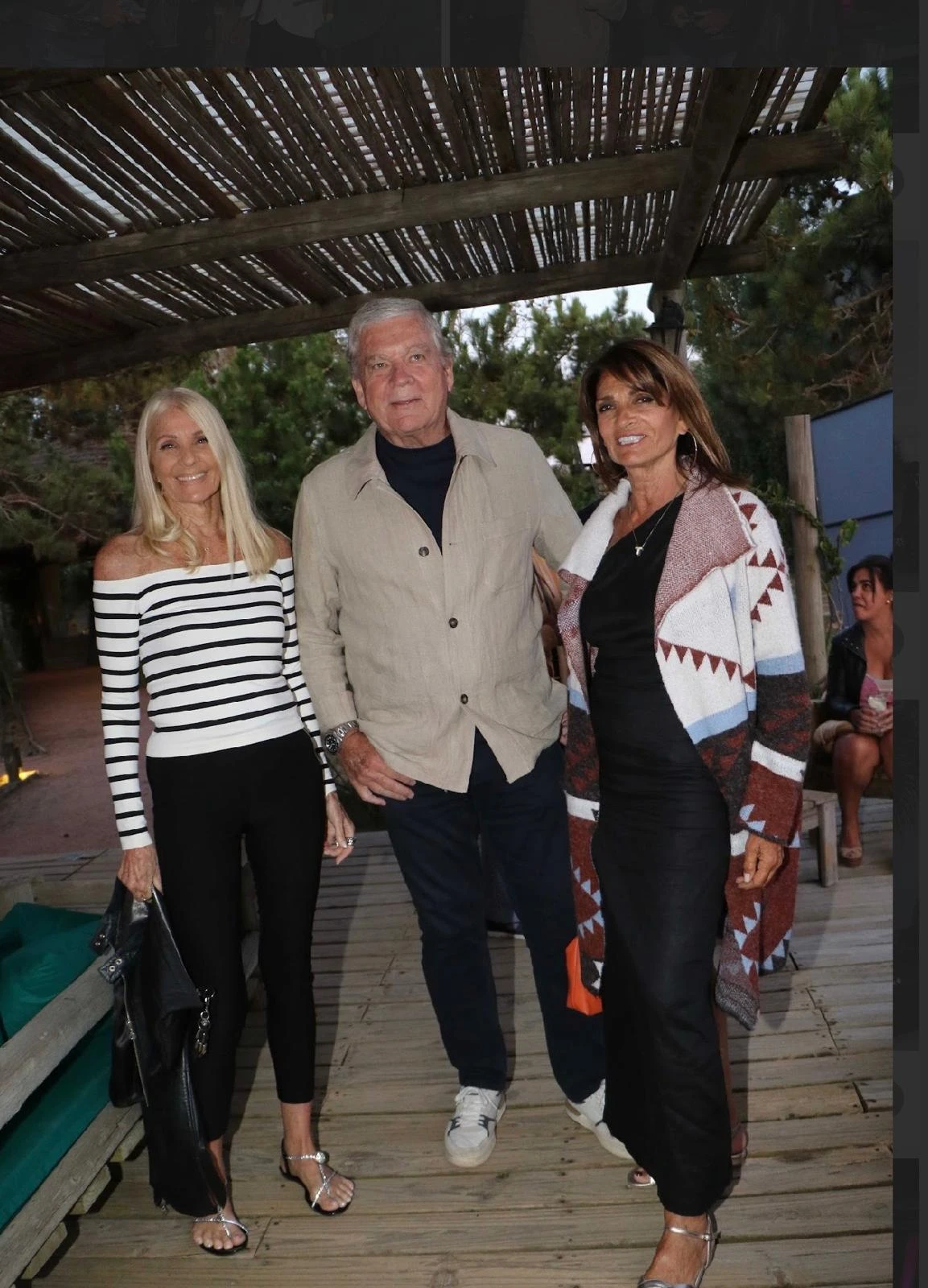 Evelyn Scheidl con Teresa Calandra y Gonzalo Bergada, su marido