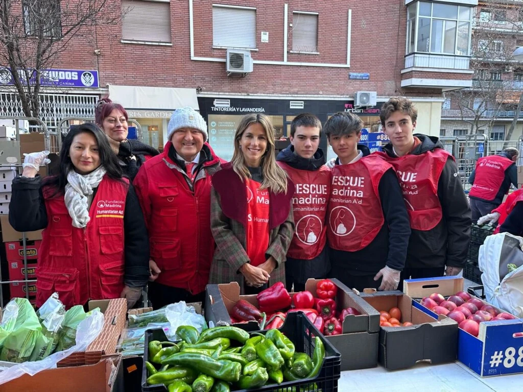 María Belén en la acción solidaria en Madrid