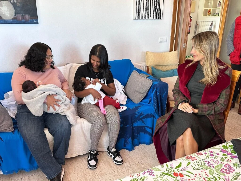 María Belén en la acción solidaria en Madrid