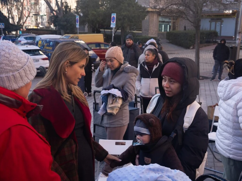 María Belén en la acción solidaria en Madrid