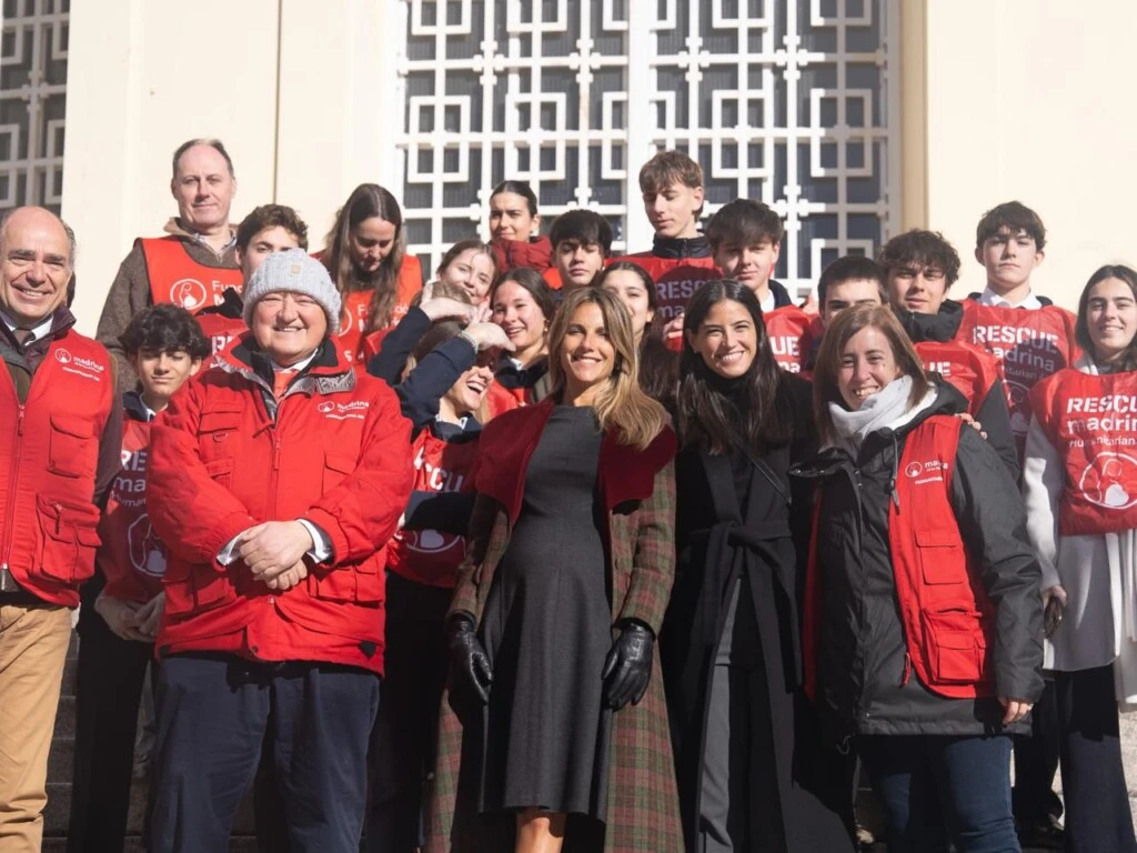 María Belén en la acción solidaria en Madrid