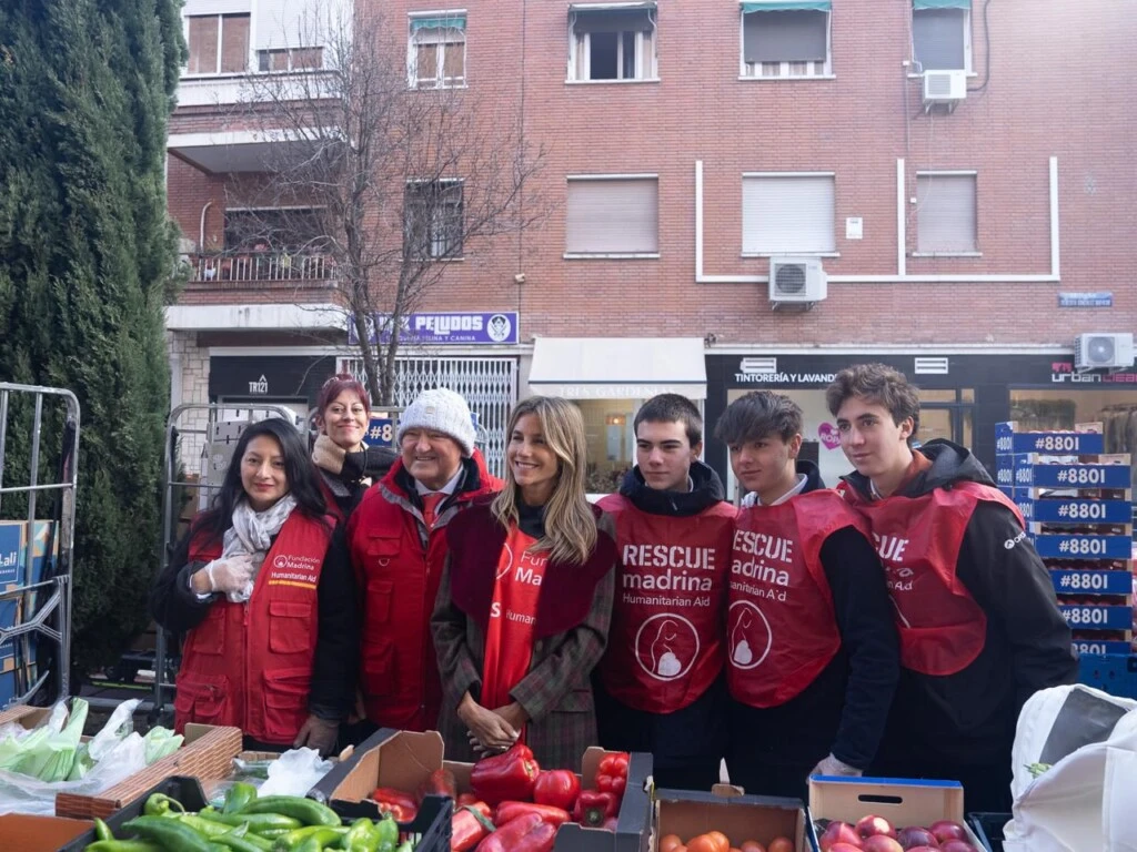 María Belén en la acción solidaria en Madrid