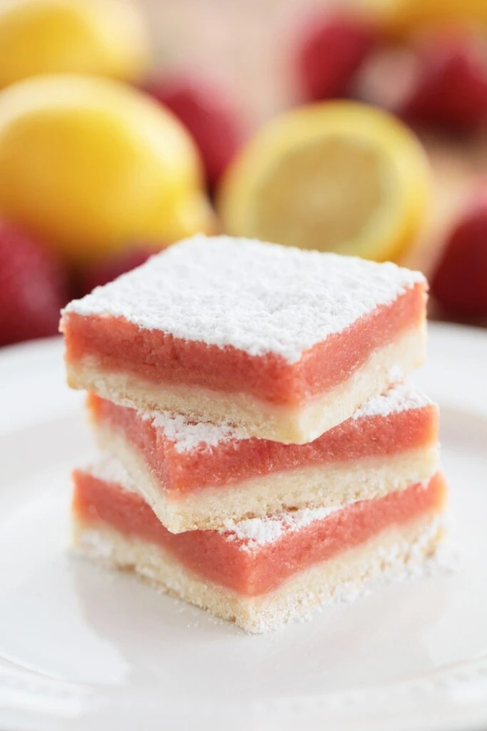 Pink lemon bars: una receta fácil, colorida y deliciosa

