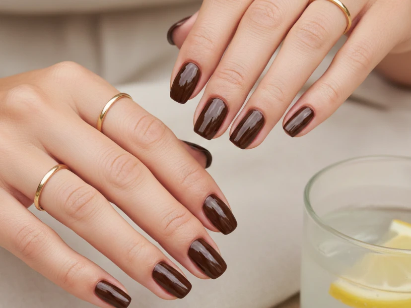 Manicura marrón chocolate: el color que es tendencia absoluta