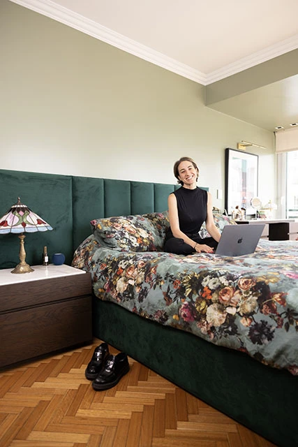 Agostina en su guarida. 