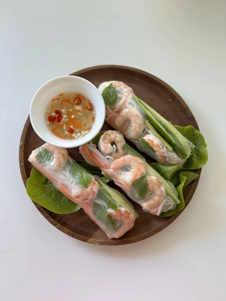 Los spring rolls thai son una delicia.
