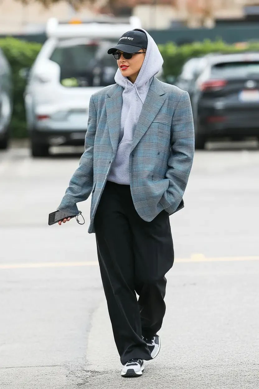 Las hombreras logran una silueta empoderada y muy chic.