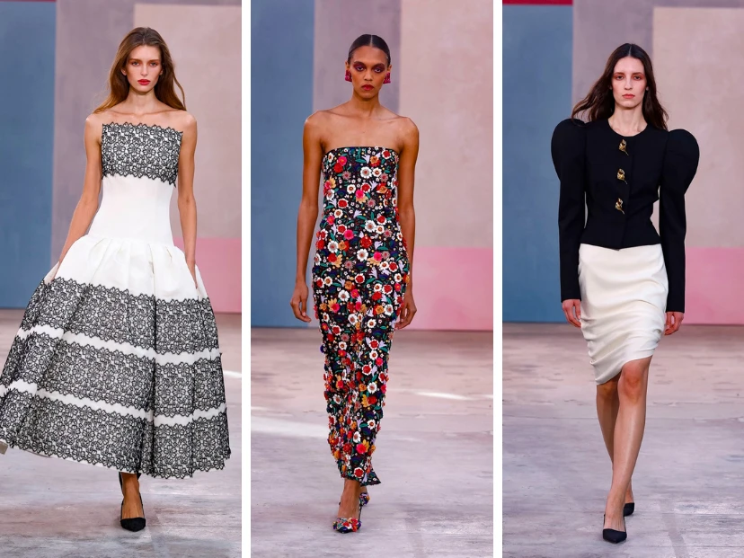 Camisas blancas, rojo Herrera y flores: los ejes del nuevo desfile Otoño/Invierno 2026 de Carolina Herrera por Wes Gordon