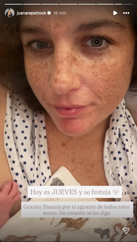 El primer posteo de Juana Repetto tras el nacimiento de Timoteo