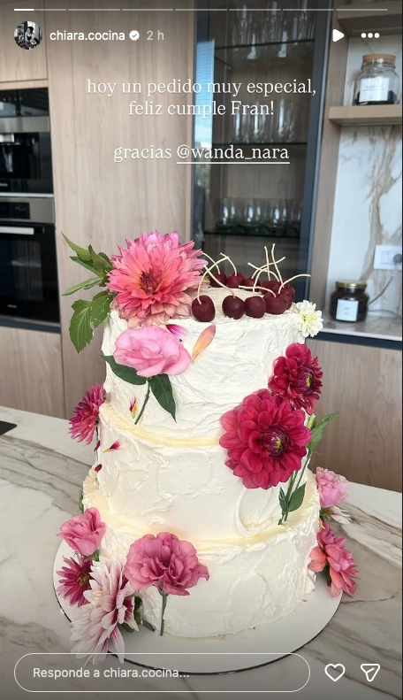 La torta que preparó Chiara Rossi para Francesca