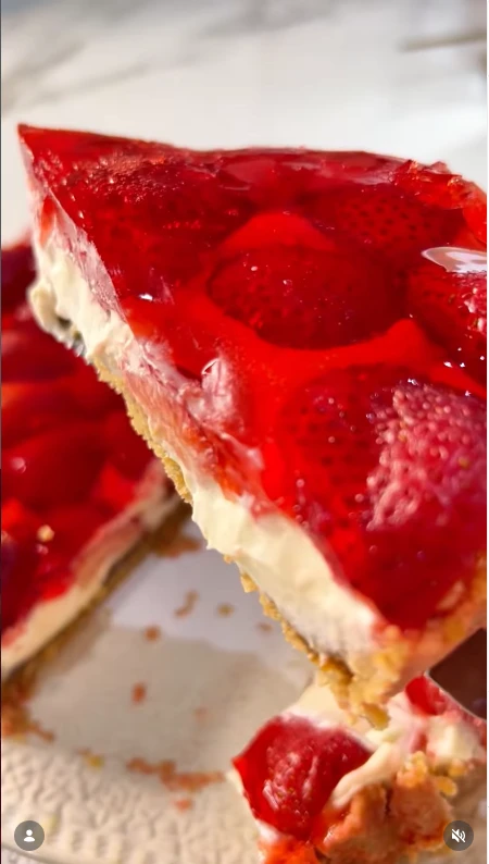 Tarta de frutillas sin horno