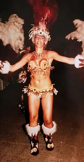 Jimena Monteverde mostró su foto bailando en una comparsa de Carnaval