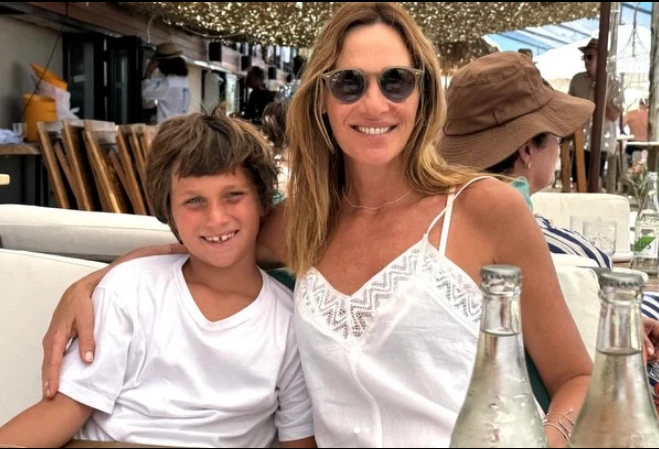 Lara Bernasconi con su hijo Iñaki en una foto de este año. 