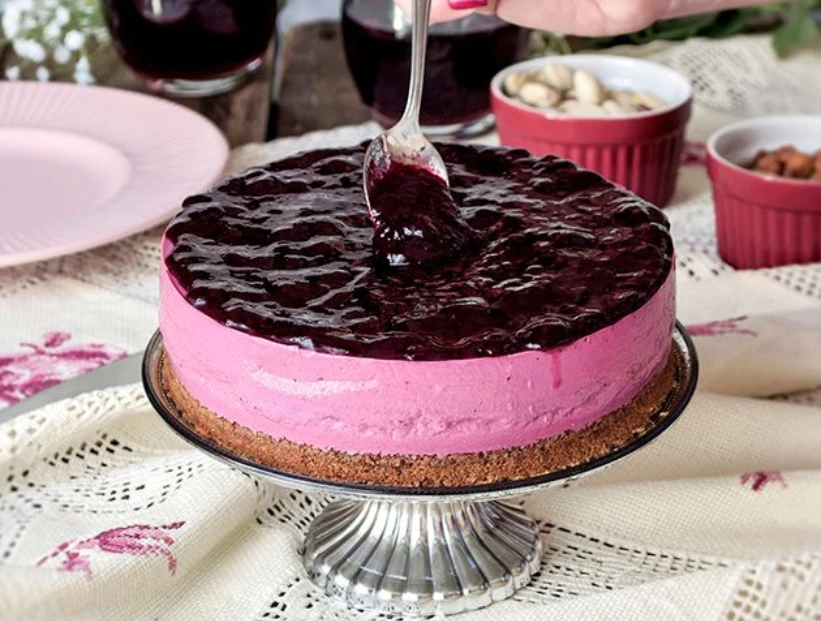 Cheesecake de frutos rojos. Foto: Pinterest
