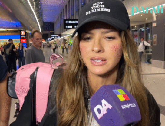 La China Suárez llegó a Ezeiza con sus hijos y pidió un límite en preguntas sobre Mauro Icardi: "Cuidá lo que decís"