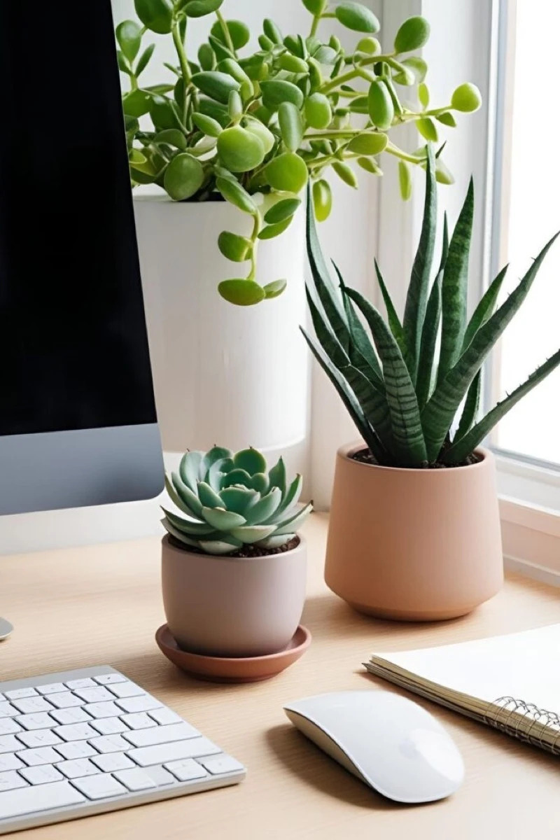 Una planta sobre el escritorio puede modificar la percepción del entorno.