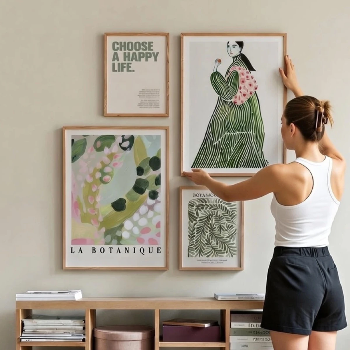 vale complementar la estética del escritorio verde con recursos visuales botánicos