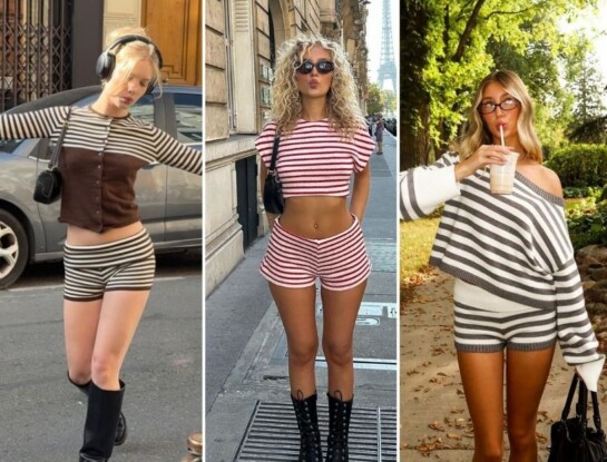 De TikTok a tu placard: cómo combinar los hot pants a rayas que son furor esta temporada