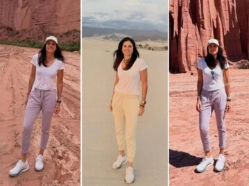 "Argentina que linda que sos": las fotos de Gabriela Sabatini recorriendo el país