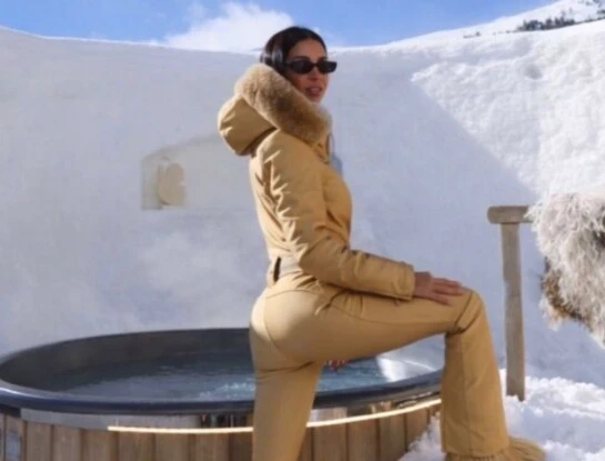 Zaira Nara apostó al mono camel para la nieve y marcó tendencia en los Juegos Olímpicos de Milán