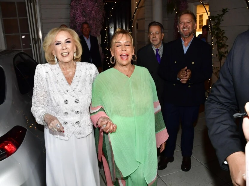 Mirtha Legrand junto a Marcela Tinayre.