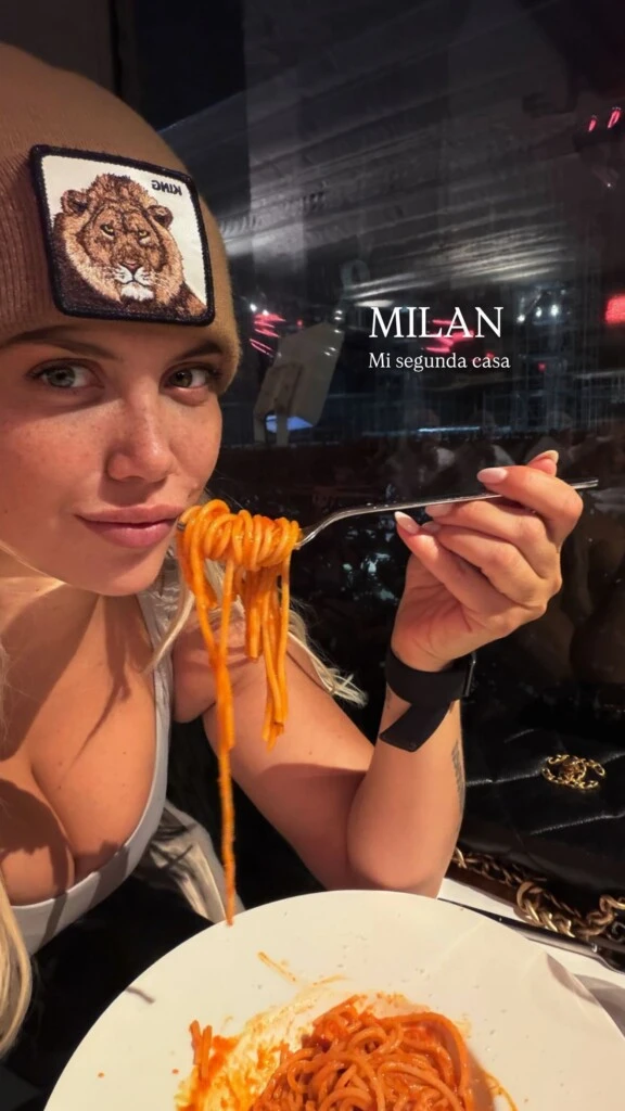 “Milán, mi segunda casa”, escribió Wanda, evocando los años que vivió allí junto a sus hijos y su expareja.