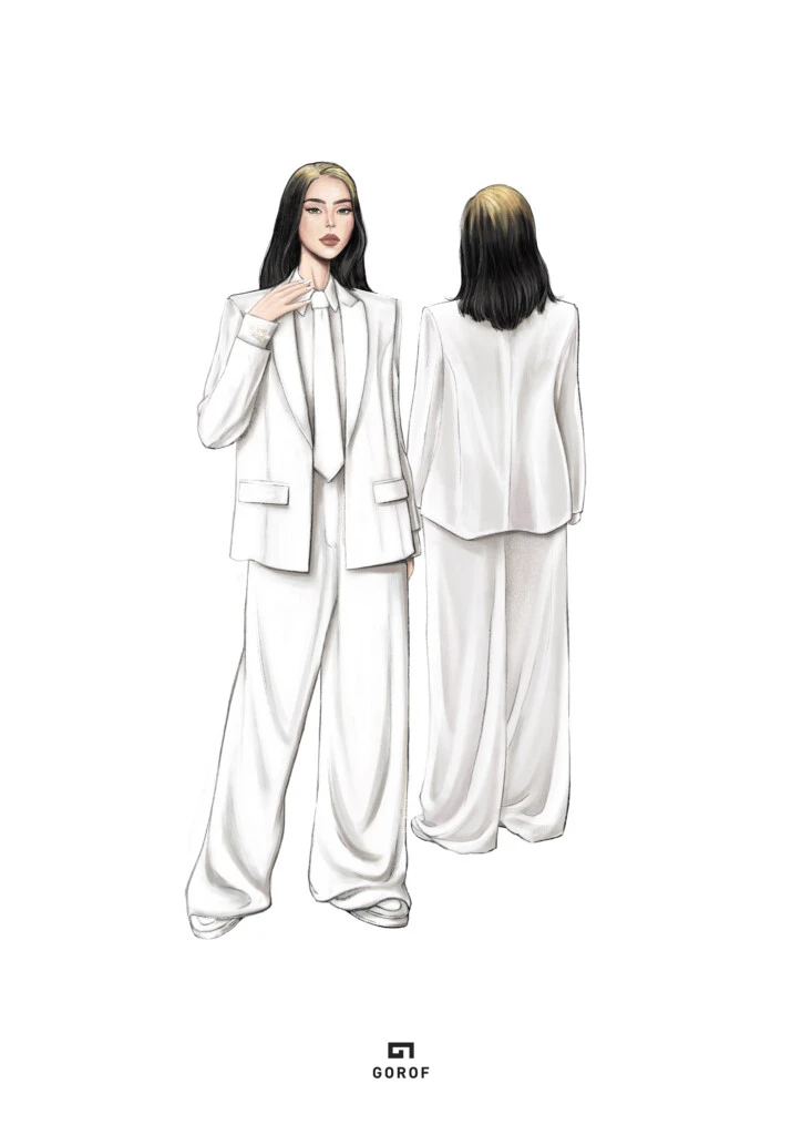 Así fue el segundo look de Nicki Nicole en tono full white.