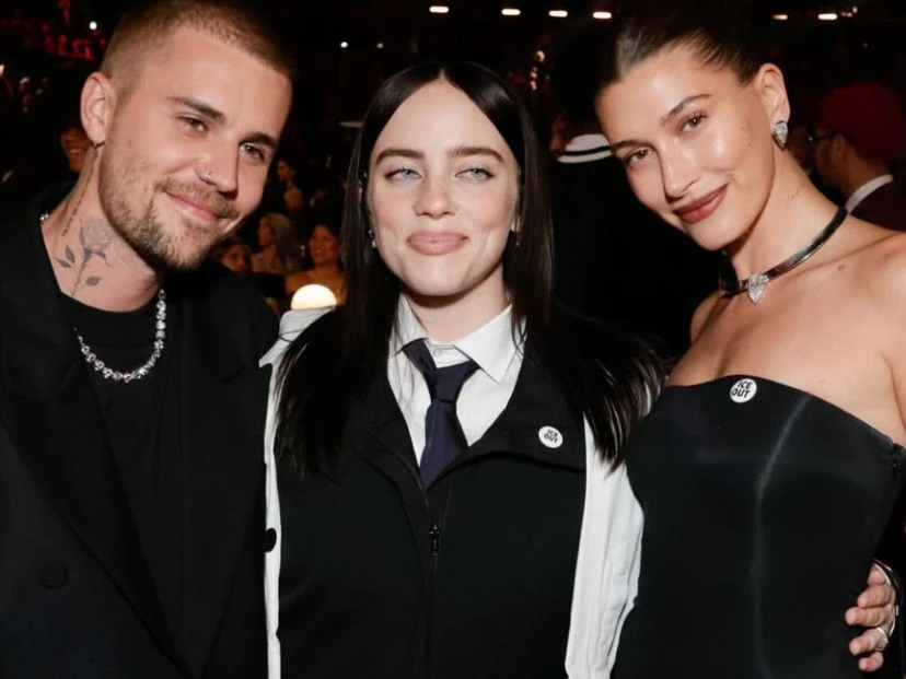 La historia detrás de los pines que llevaron Justin Bieber, Hailey y Billie Eilish