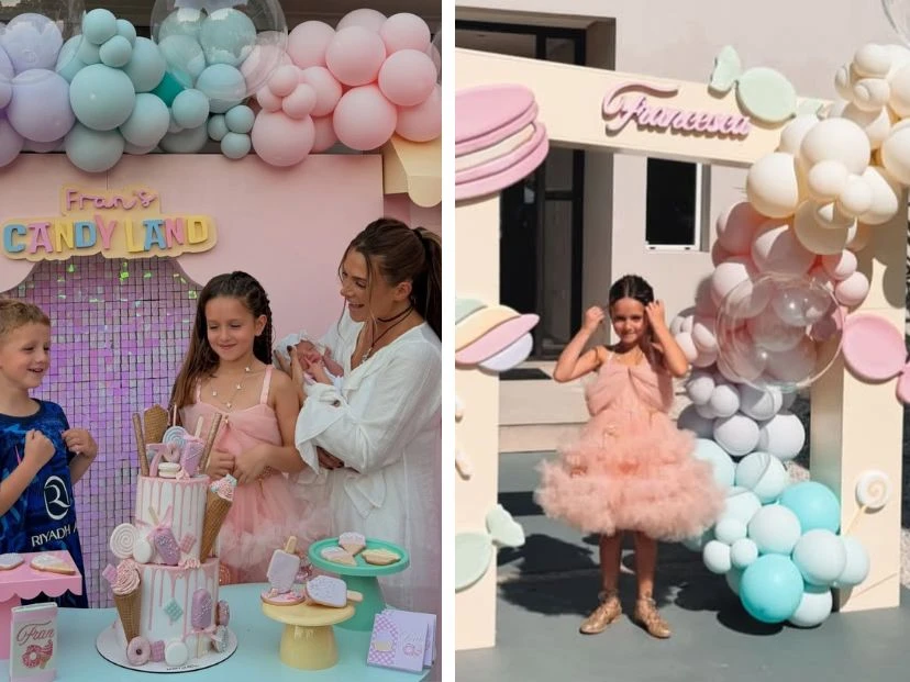 Francesca con una de sus amiguitas. Fotos: IG.