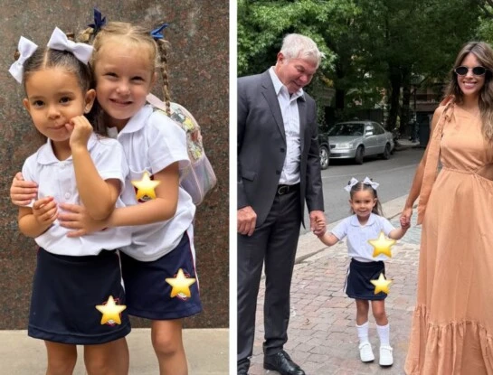 Las fotos de Anita García Moritán y Sarah Burlando en su primer día de clases