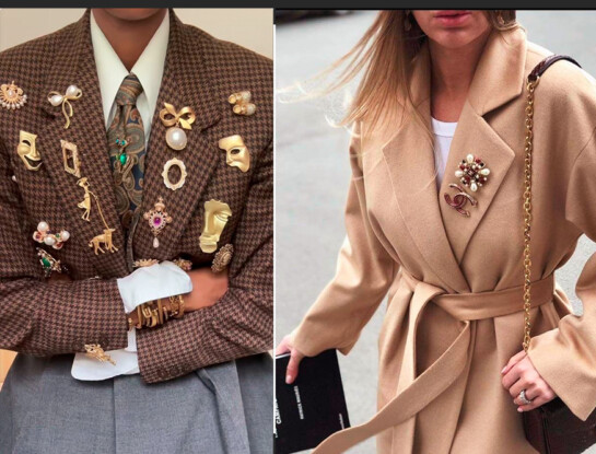 Alerta tendencia: los broches serán el accesorio estrella del invierno 2026 (y reemplazarán a los collares)