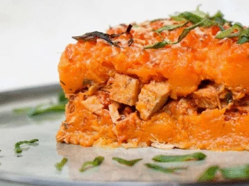 Pastel de calabaza destacada