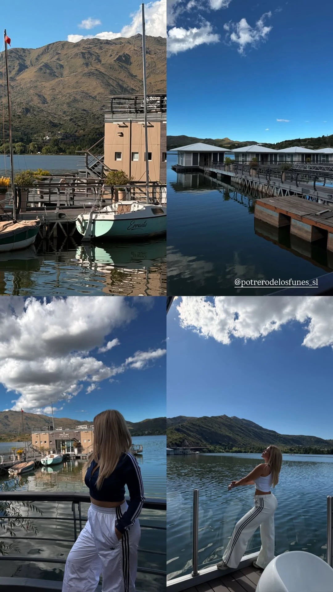La conductora compartió imágenes desde Potrero de los Funes. Fotos: IG.