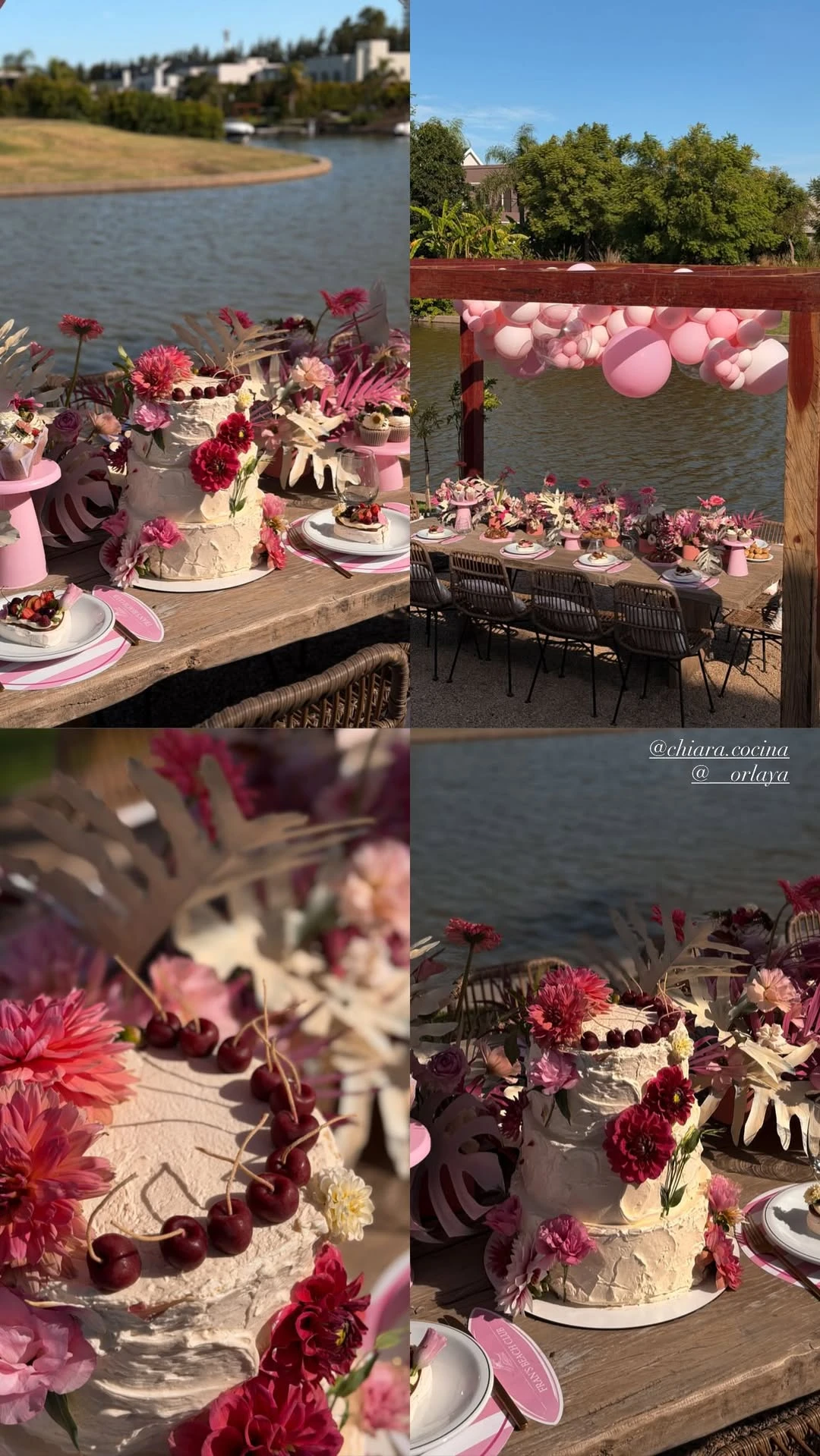 Así fue el festejo soñado de Francesca, la hija de Wanda Nara: flores, espuma y una torta de cuento