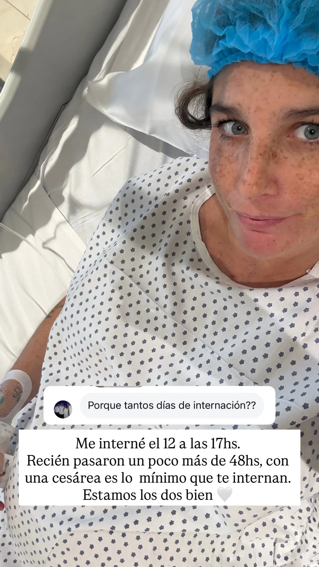 Juana Repetto explicó por qué aún permanece internada tras la cesárea