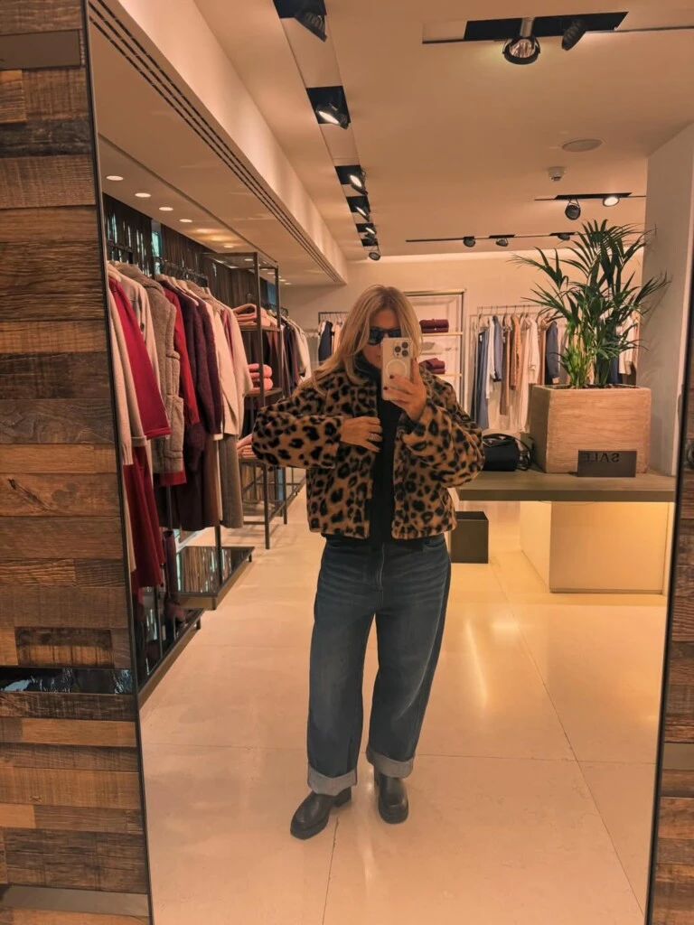 El look de Flavia Palmiero. Foto: IG