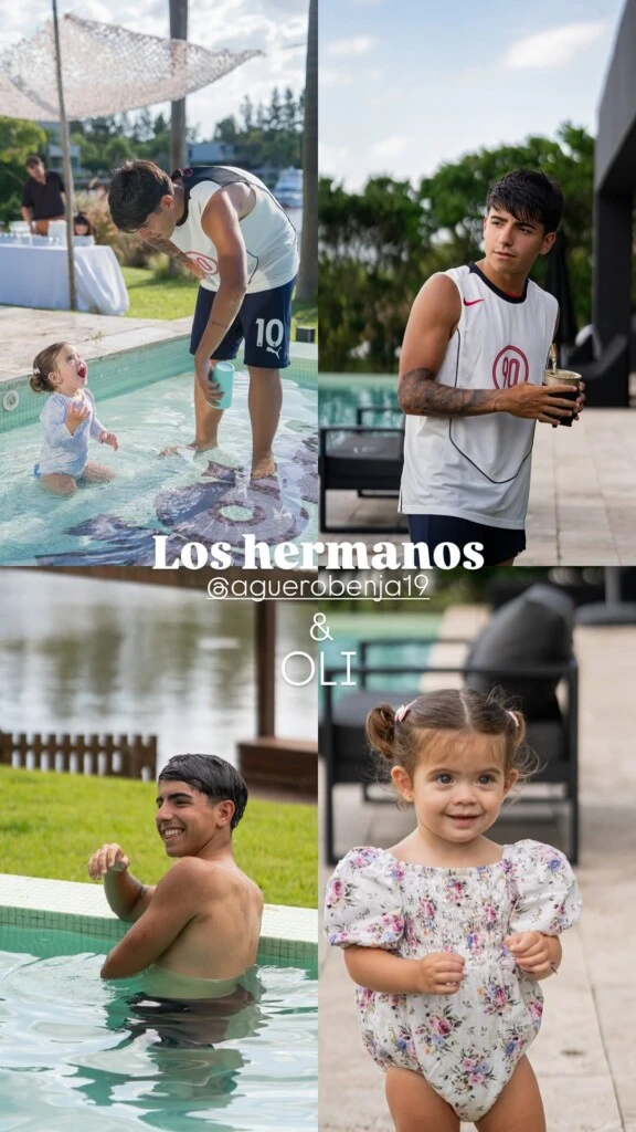 Benja junto a su hermana Olivia. fotos: IG.