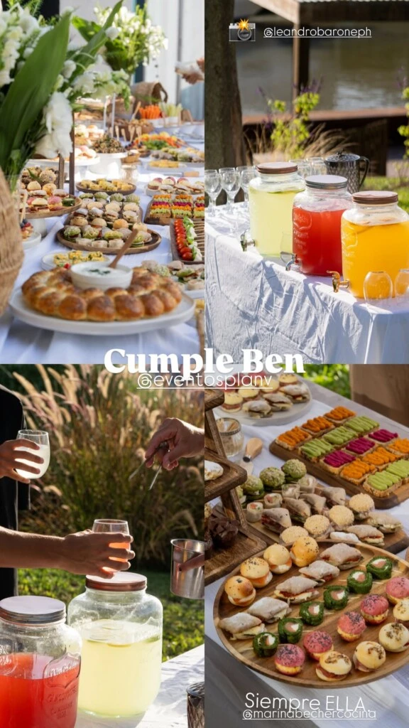 El evento contó con un catering exclusivo. Fotos: IG.