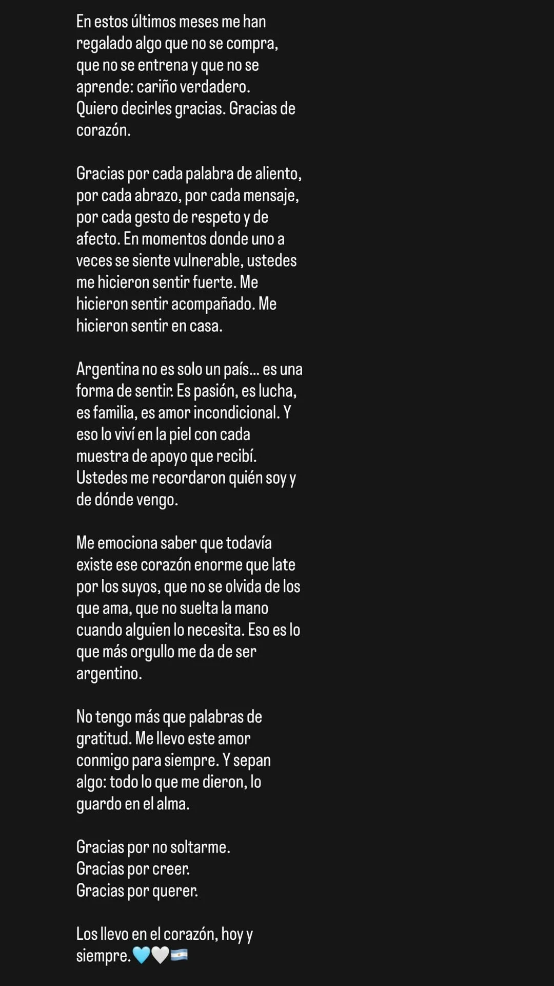 Maxi López se despidió de la Argentina con una emotiva carta antes de viajar a Suiza: “Me llevo este amor conmigo para siempre”
