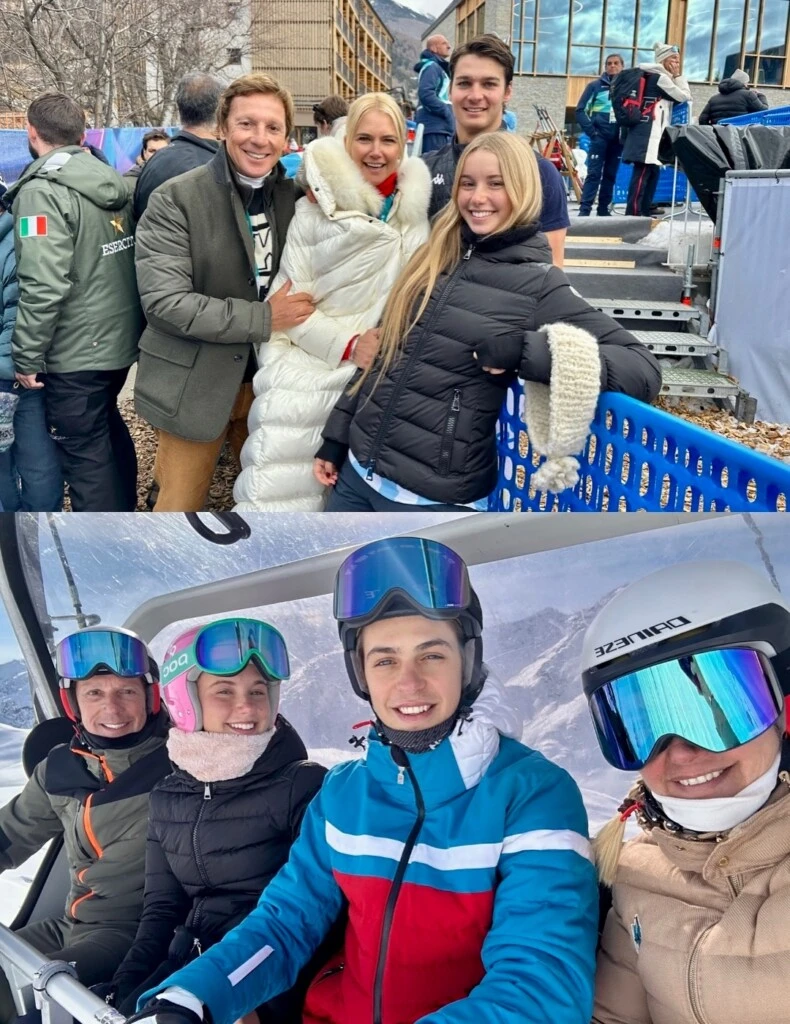 Además de acompañar las jornadas deportivas, la familia aprovechó la estadía en Italia para recorrer los paisajes de la región.