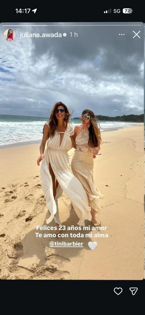El tierno mensaje de Juliana Awada. Foto: IG