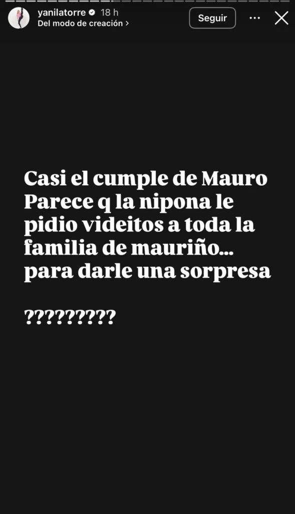 La información fue difundida por Yanina Latorre a través de sus historias de Instagram.
