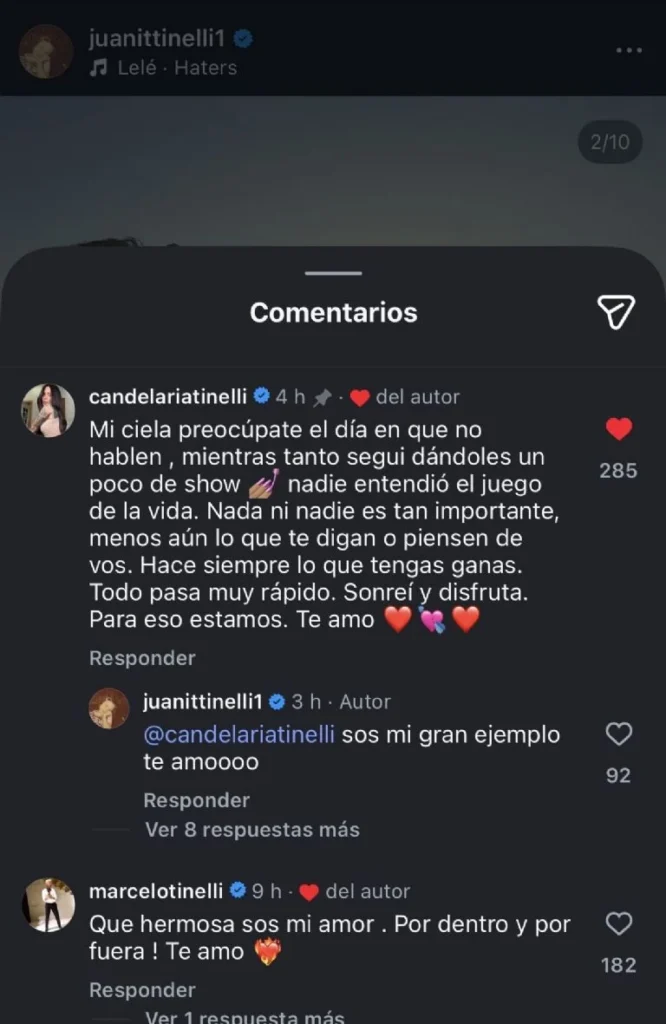 El mensaje de Cande Tinelli.