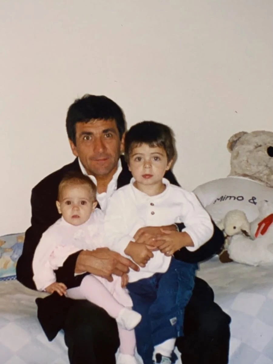 Ámbar con Marcos Gastaldi, y su tío Rocco.