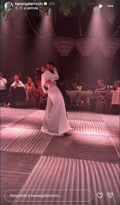 Rocío Hazán y Damián Aramendi en su boda