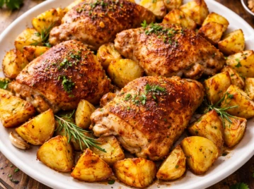 Pollo al horno con papas